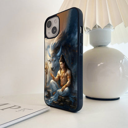 Mahadev Nandi Blessing Glass Case