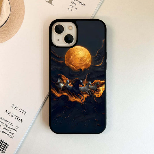 Golden Stallion Moonride Glass Case