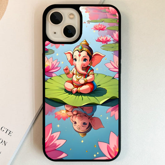 Ganesha Lotus Reflection Glass Case