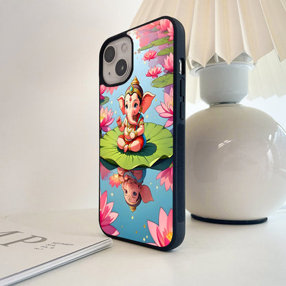 Ganesha Lotus Reflection Glass Case