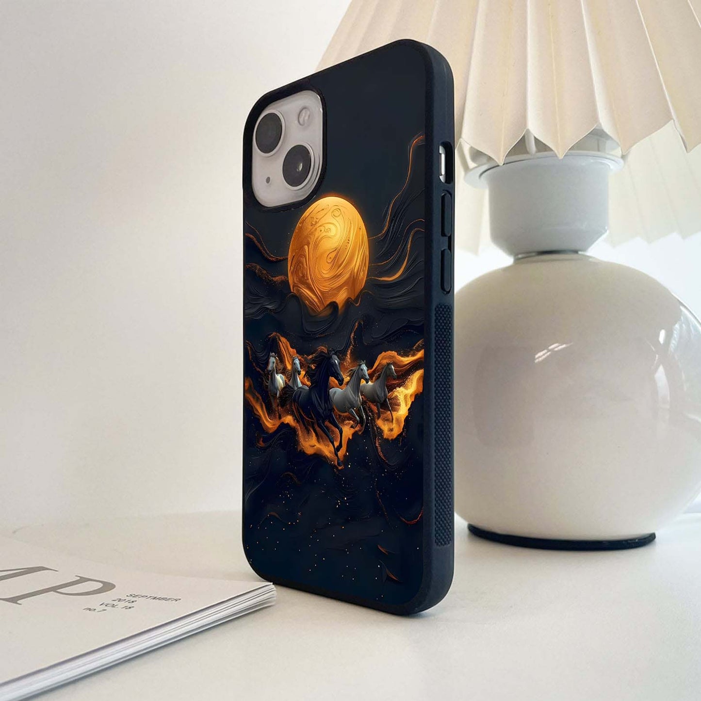 Golden Stallion Moonride Glass Case