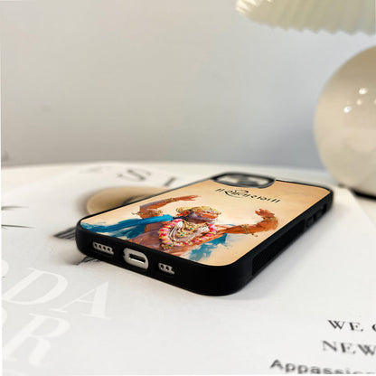 Sita Ram Hanuman Glass Case