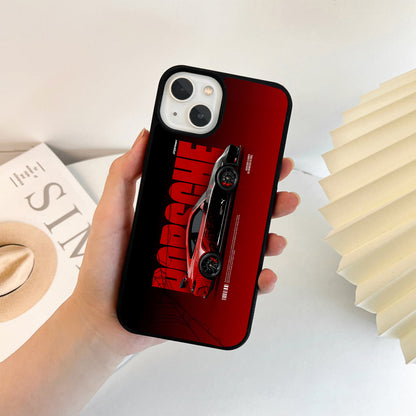 Porsche Spider Red Racer Glass Case