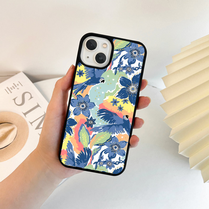 Blue Parrot Garden Glass Case