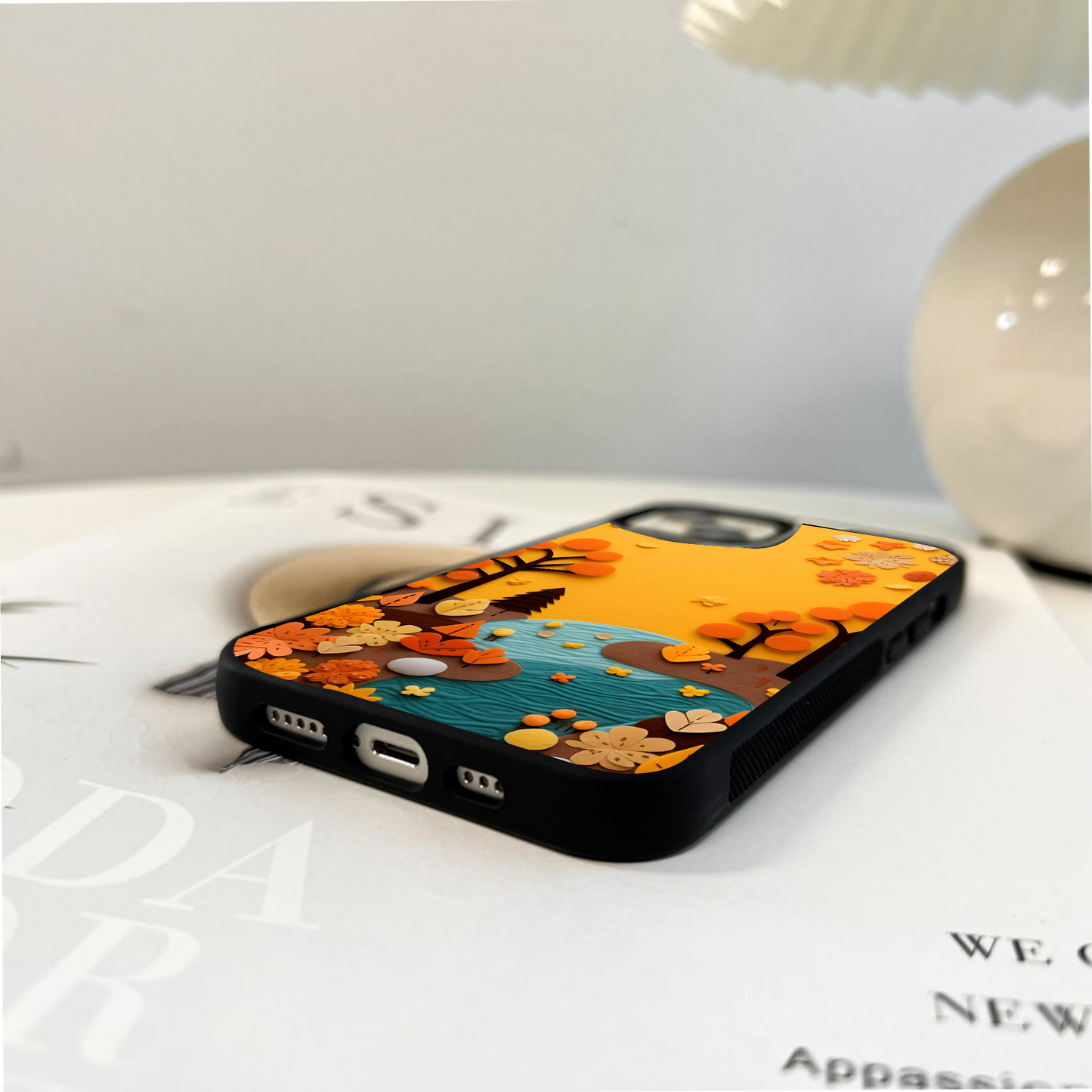 Golden Leaf World Glass Case