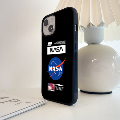 Nasa Pattern Glass Case