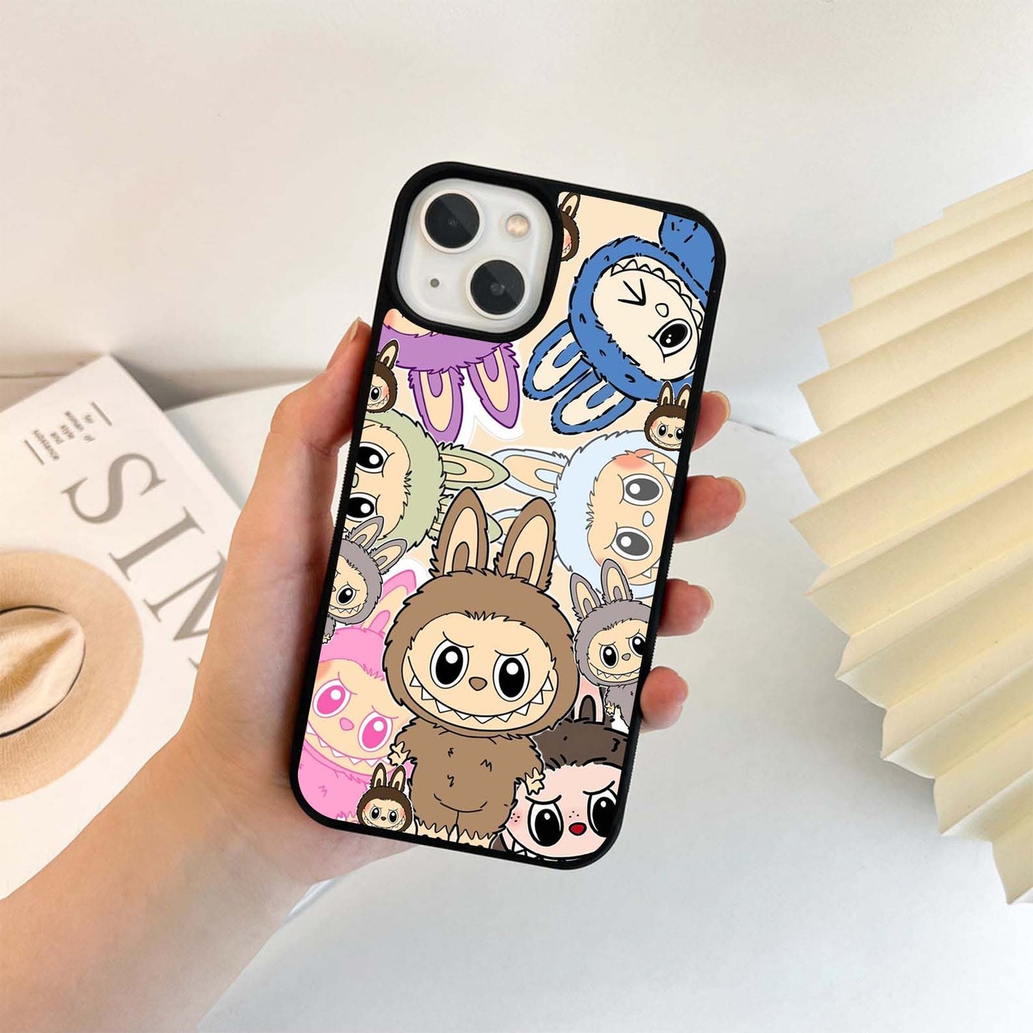 Labubu Patterns Design Glass Case