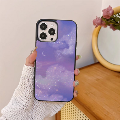 Lavender Sky with Clouds Glass Case