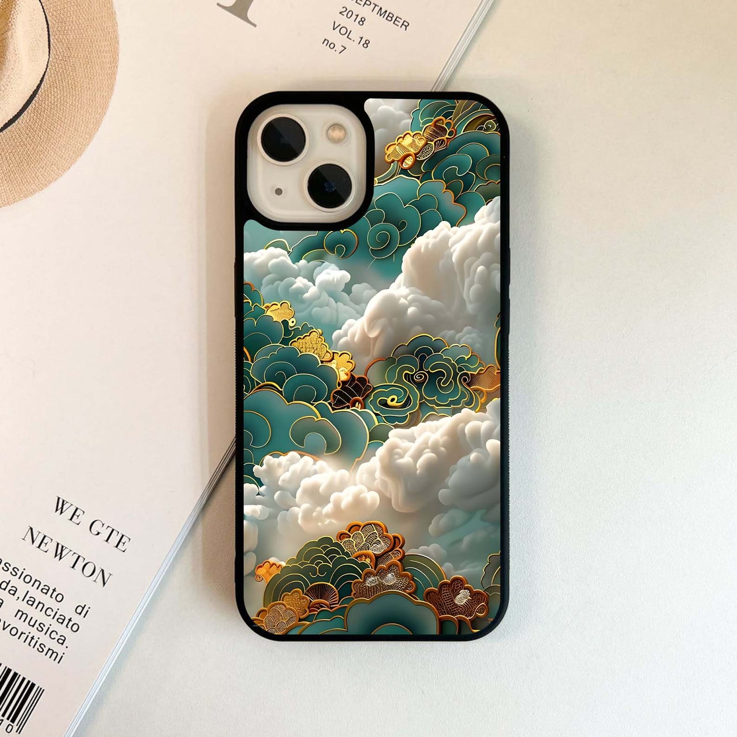 Golden Cloud Art Glass Case