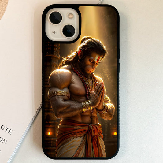 Golden Light Hanuman Glass Case