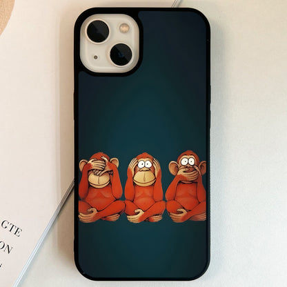 Mahahtma Gandhi Monkey's Glass Case