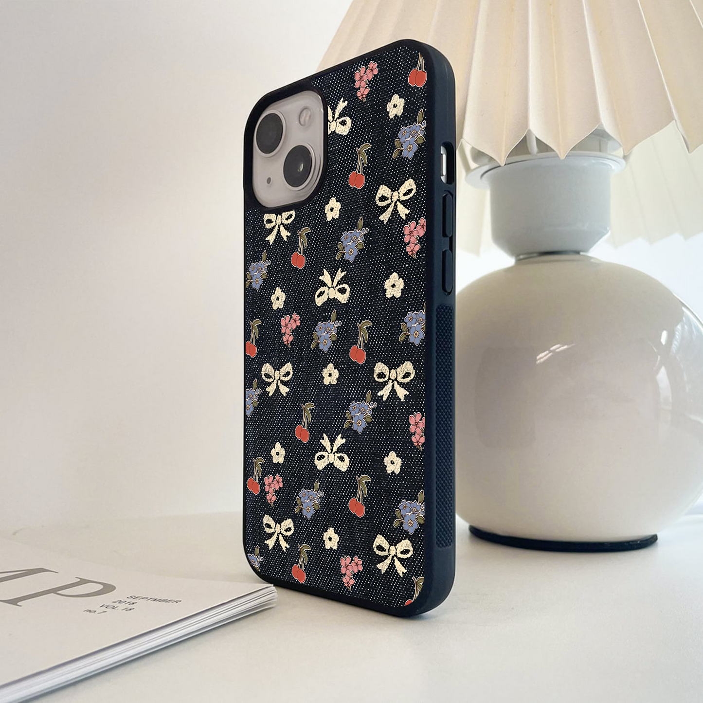 Cherries & Bows Glass Case