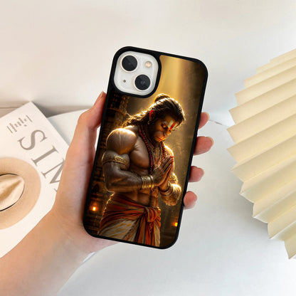Golden Light Hanuman Glass Case