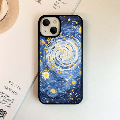Swirling Starry Sky Glass Case