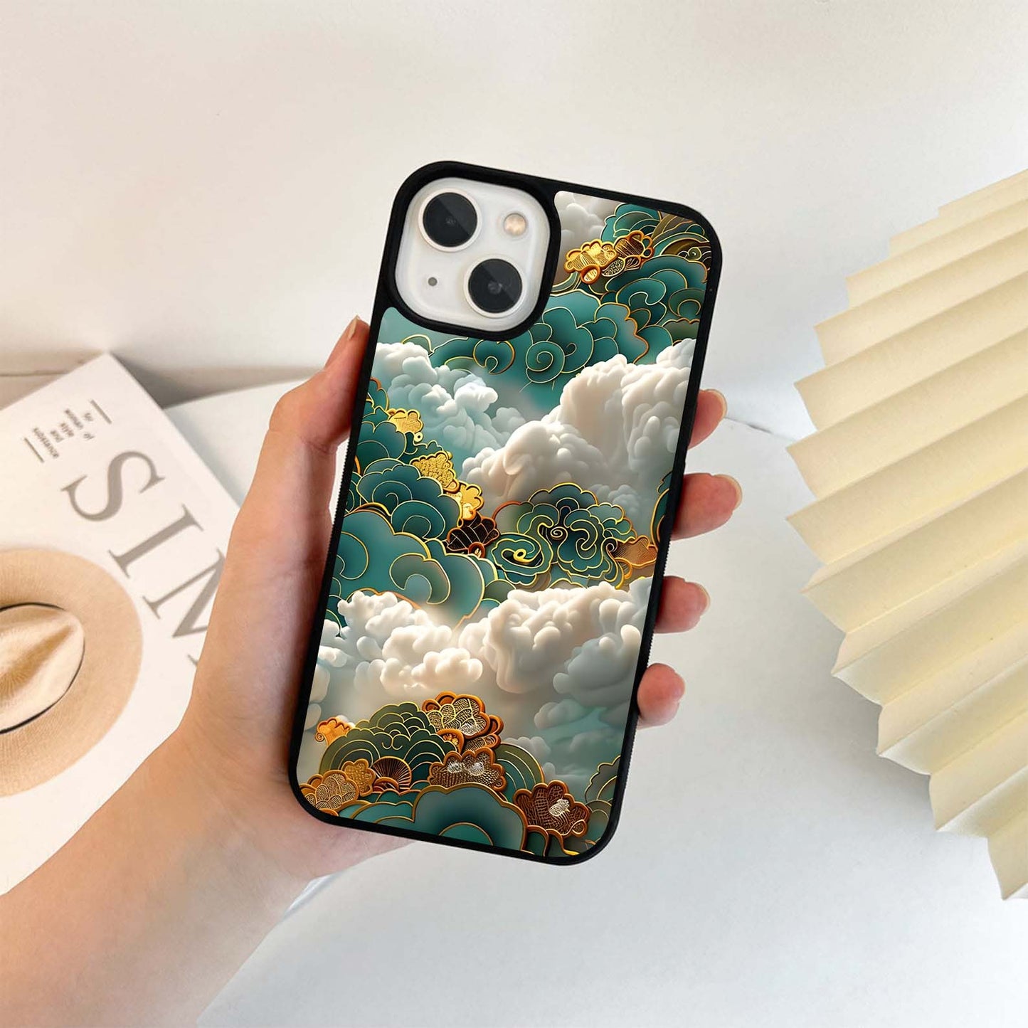 Golden Cloud Art Glass Case