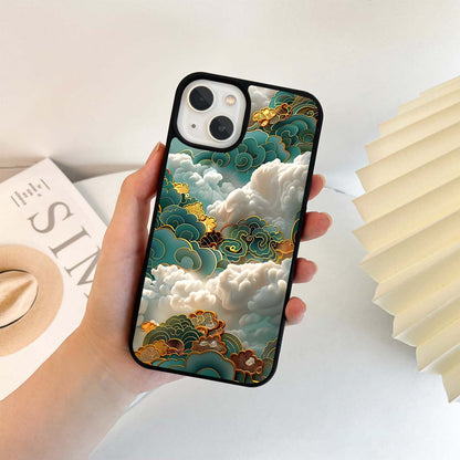 Golden Cloud Art Glass Case