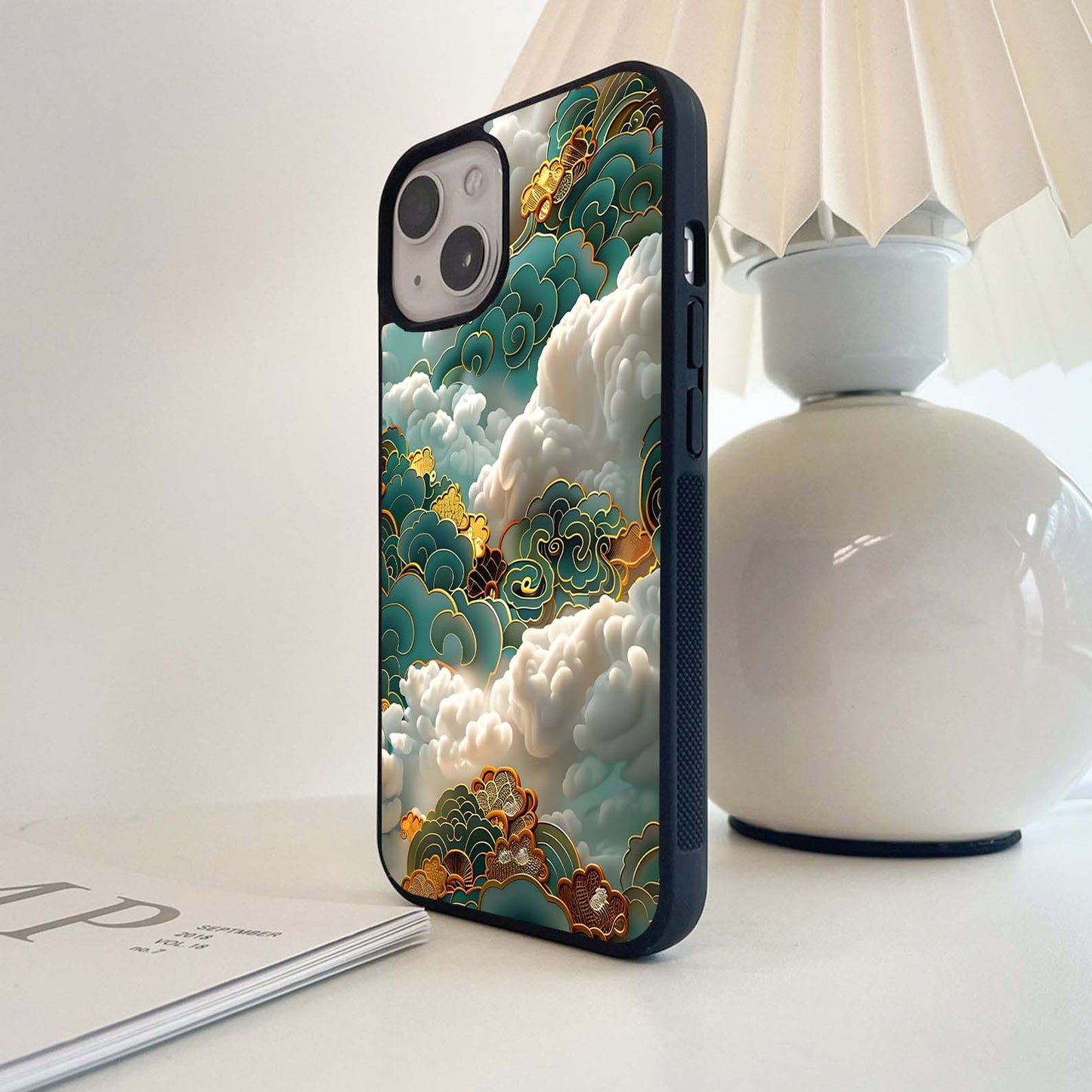 Golden Cloud Art Glass Case