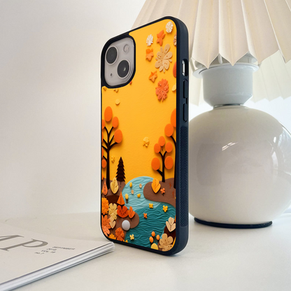 Golden Leaf World Glass Case