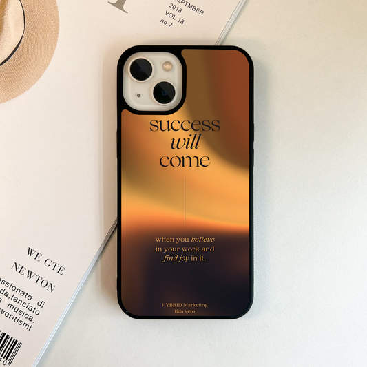 Success Will Come Glass Case
