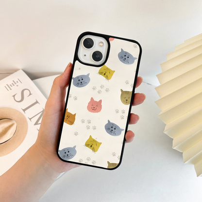 Playful Cat Parade Glass Case