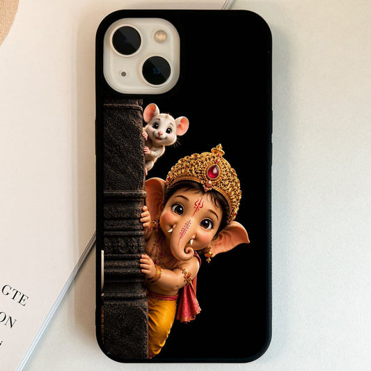 Playful Ganesha Mouse Glass Case