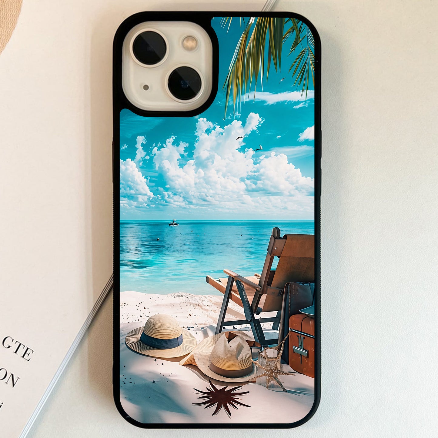 Turquoise Beach Escape Glass Case