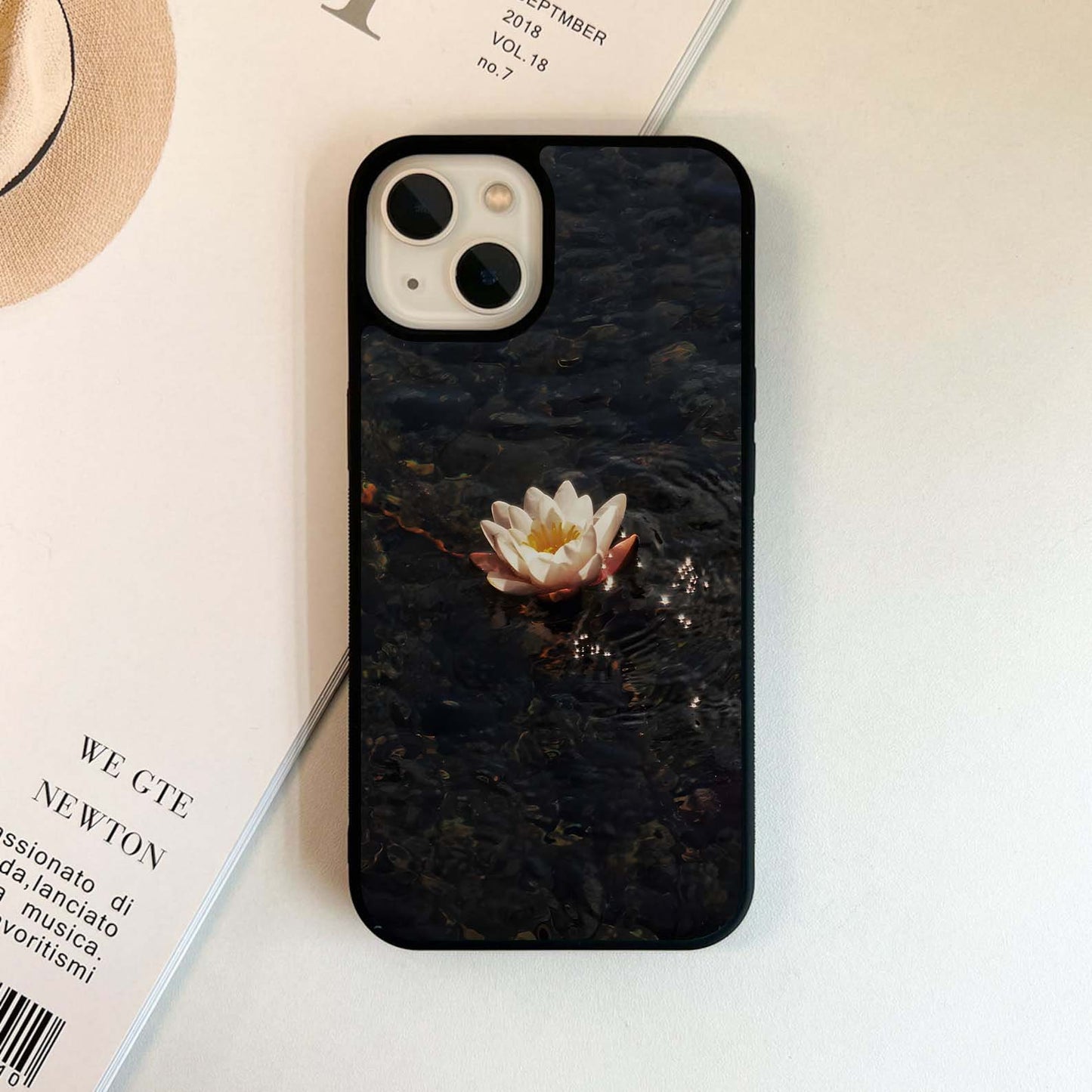 Floating Lotus Serenity Glass Case
