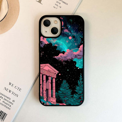 Temple Under Stars Glass Case