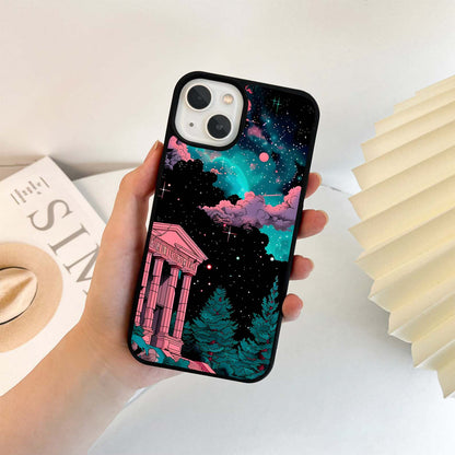 Temple Under Stars Glass Case