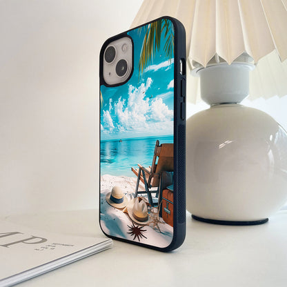 Turquoise Beach Escape Glass Case