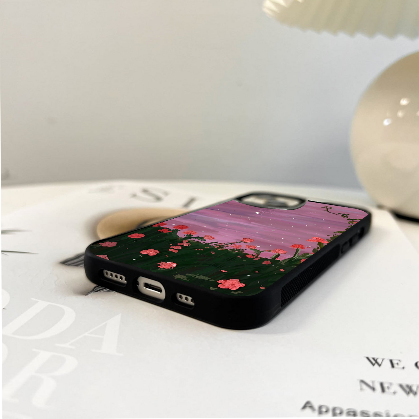 Midnight Blossom Dreams Glass Case