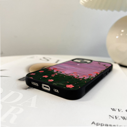 Midnight Blossom Dreams Glass Case