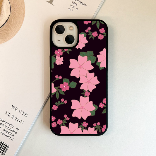 Jaba Flower Pattern Glass Case