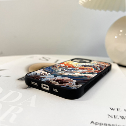 Tidal Wave Art Glass Case