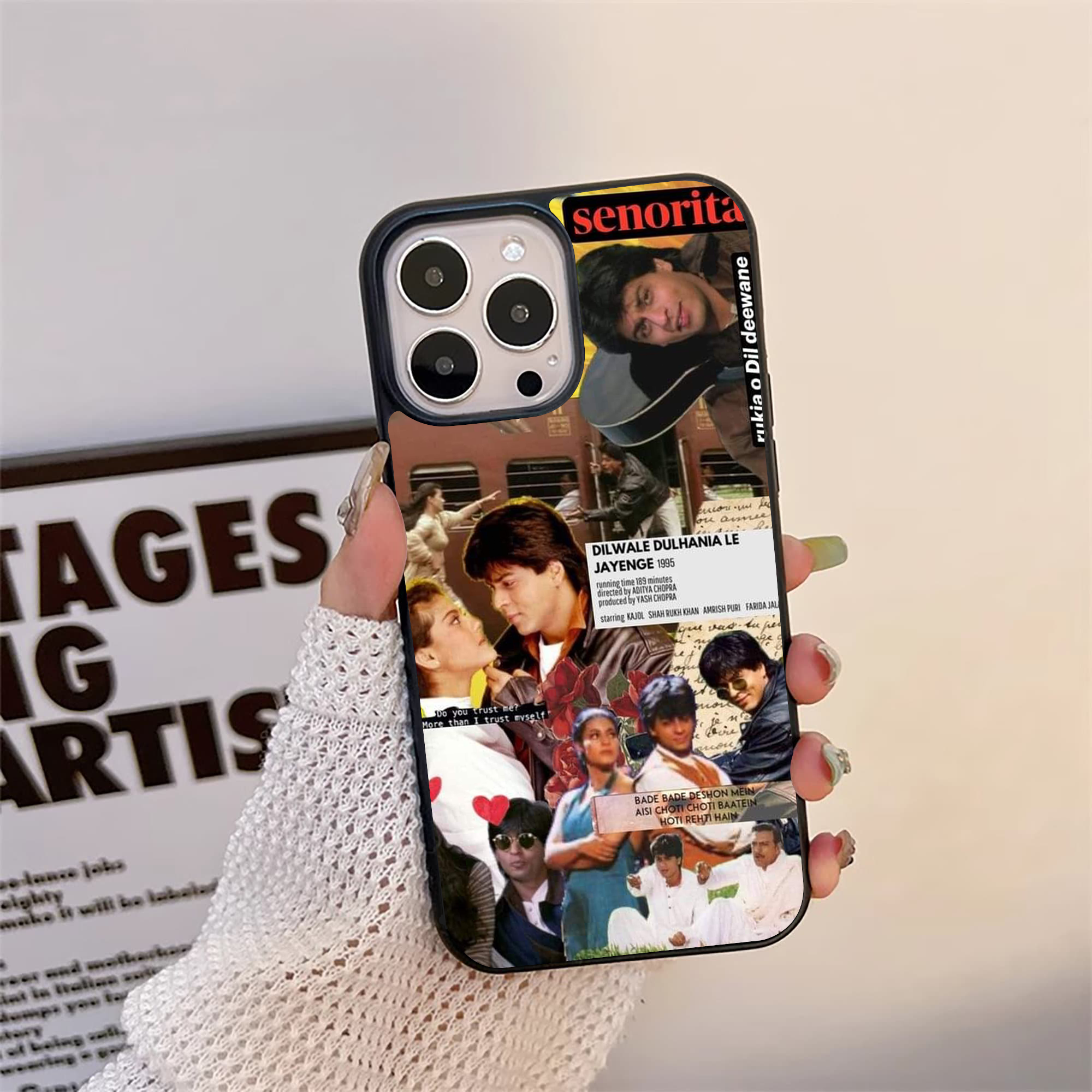 Aesthetic DDLJ Glass Case Phone Villa