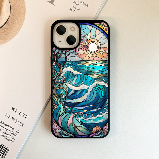 Ocean Sunrise Serenity Glass Case