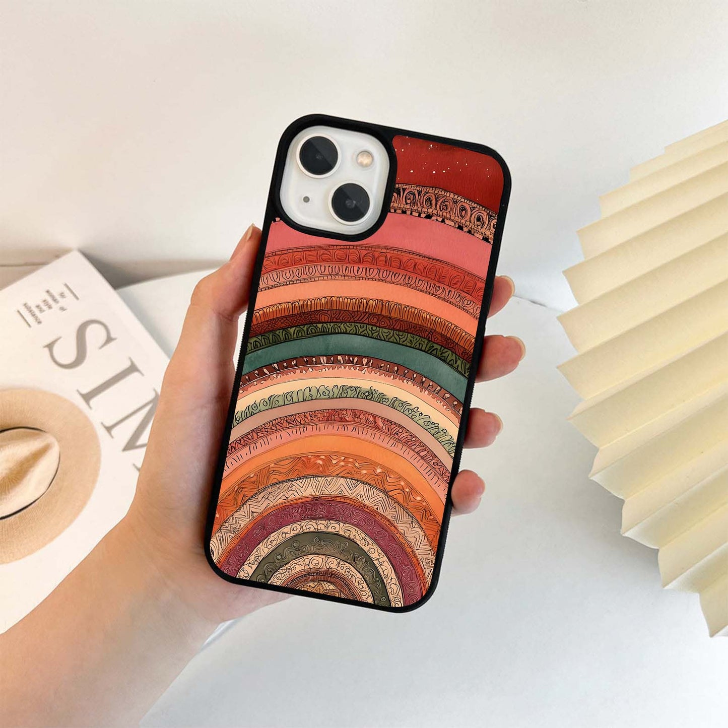 Boho Rainbow Glass Case