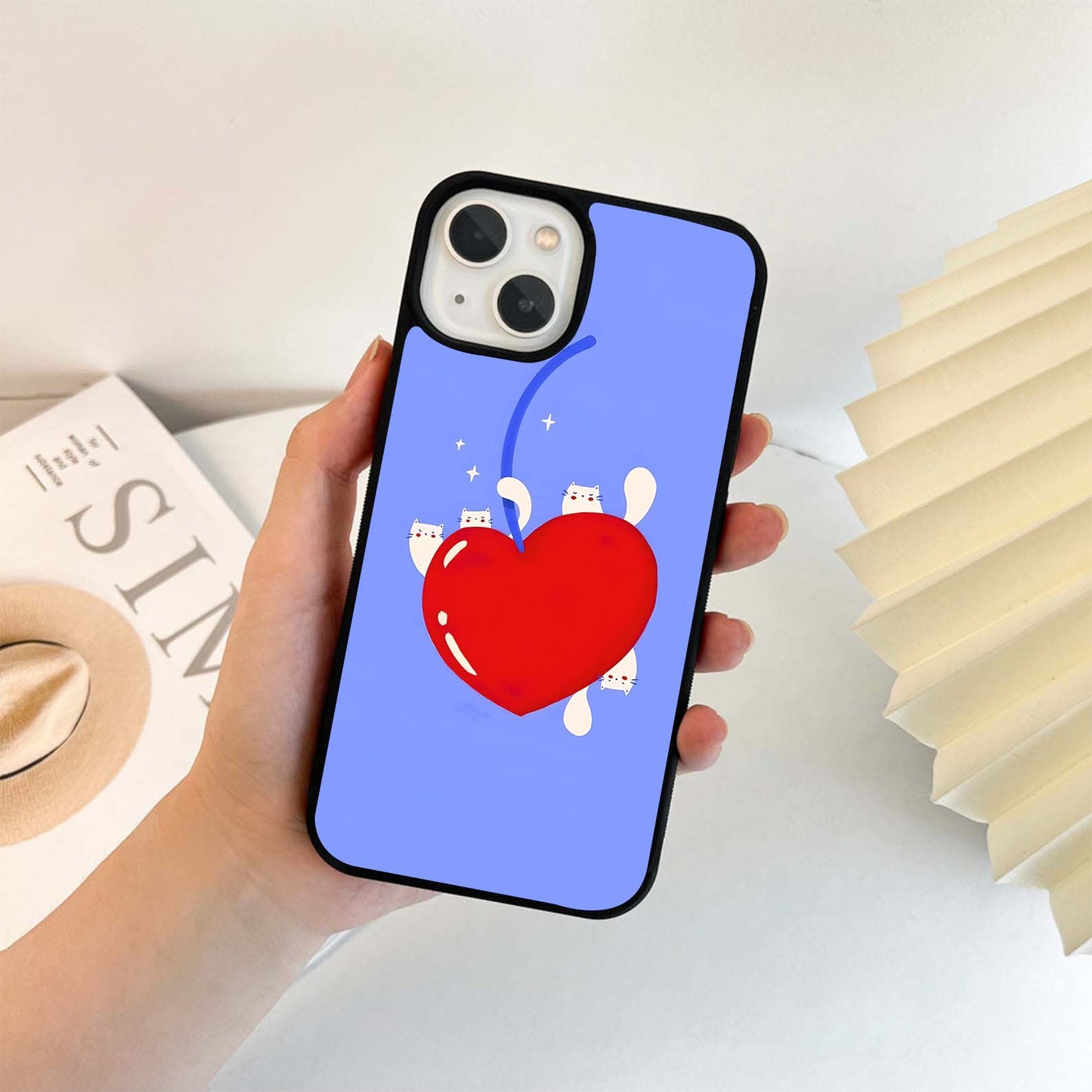 Cherry Cat Art Glass Case