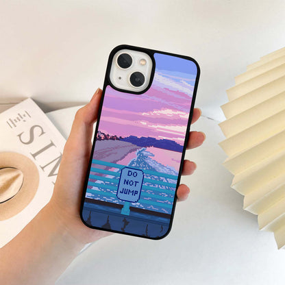 Do not jump sky Glass Case