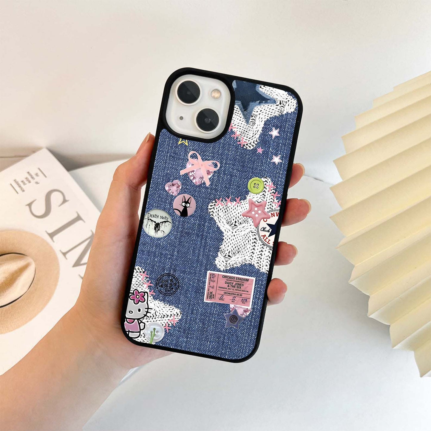 Fondoss cute Pattern Glass Case