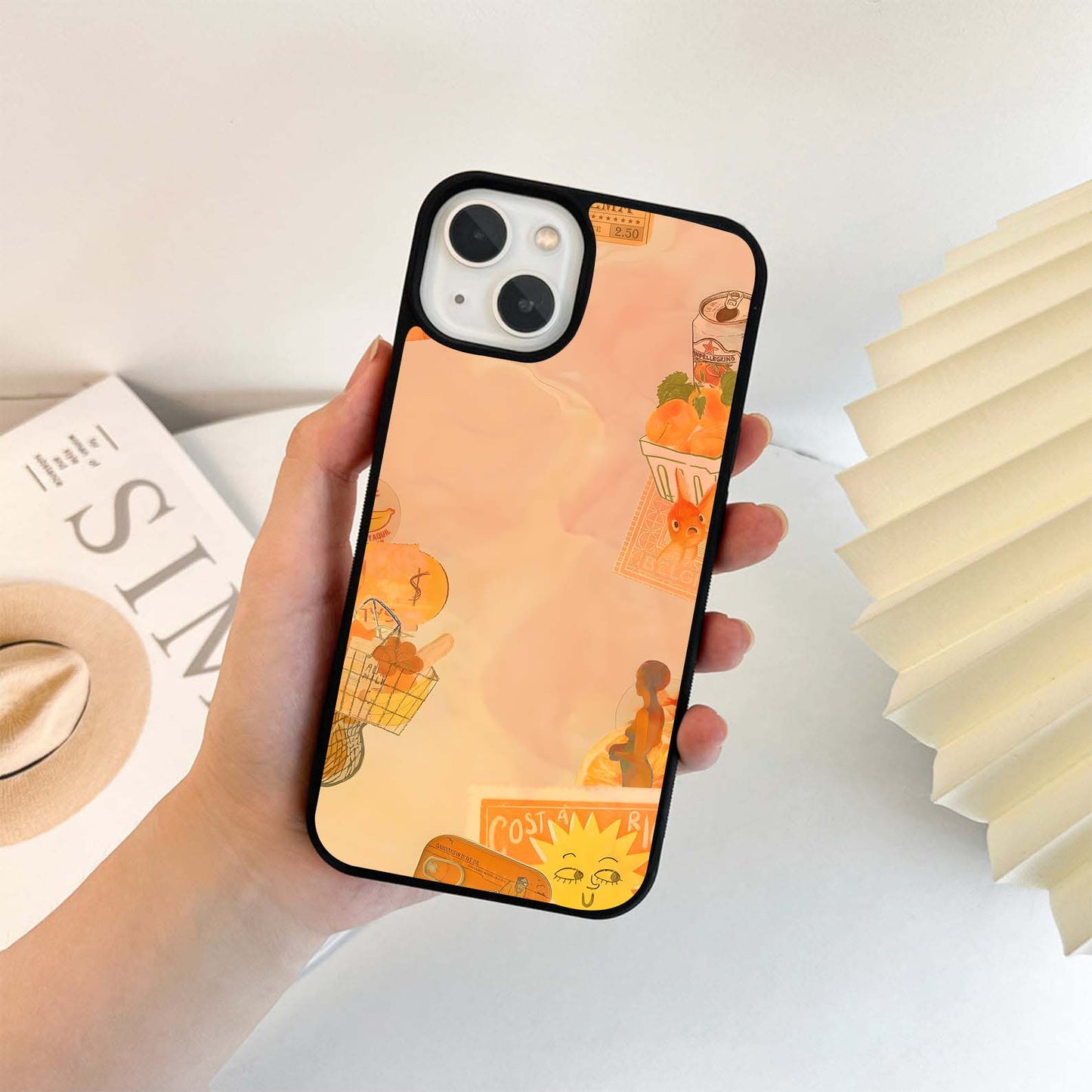 Orange Home Aesthetic Glass Case