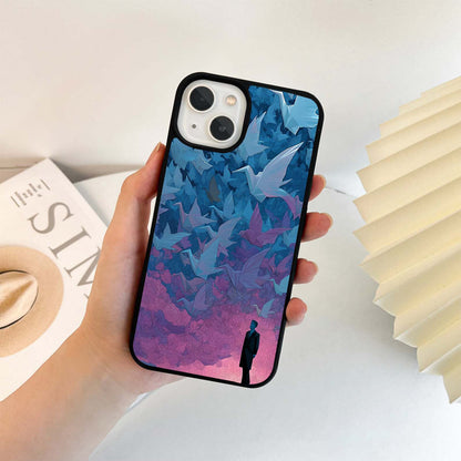 Origami Birds Glass Case