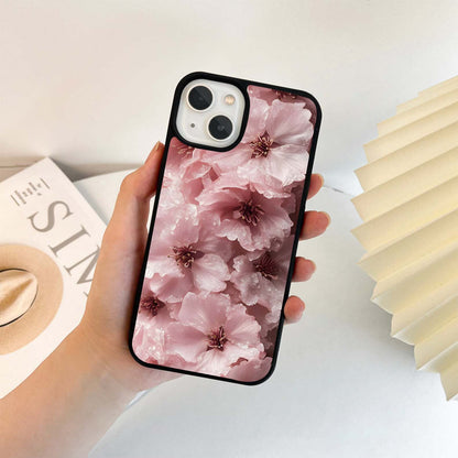 Pink Cherry Blossoms Glass Case