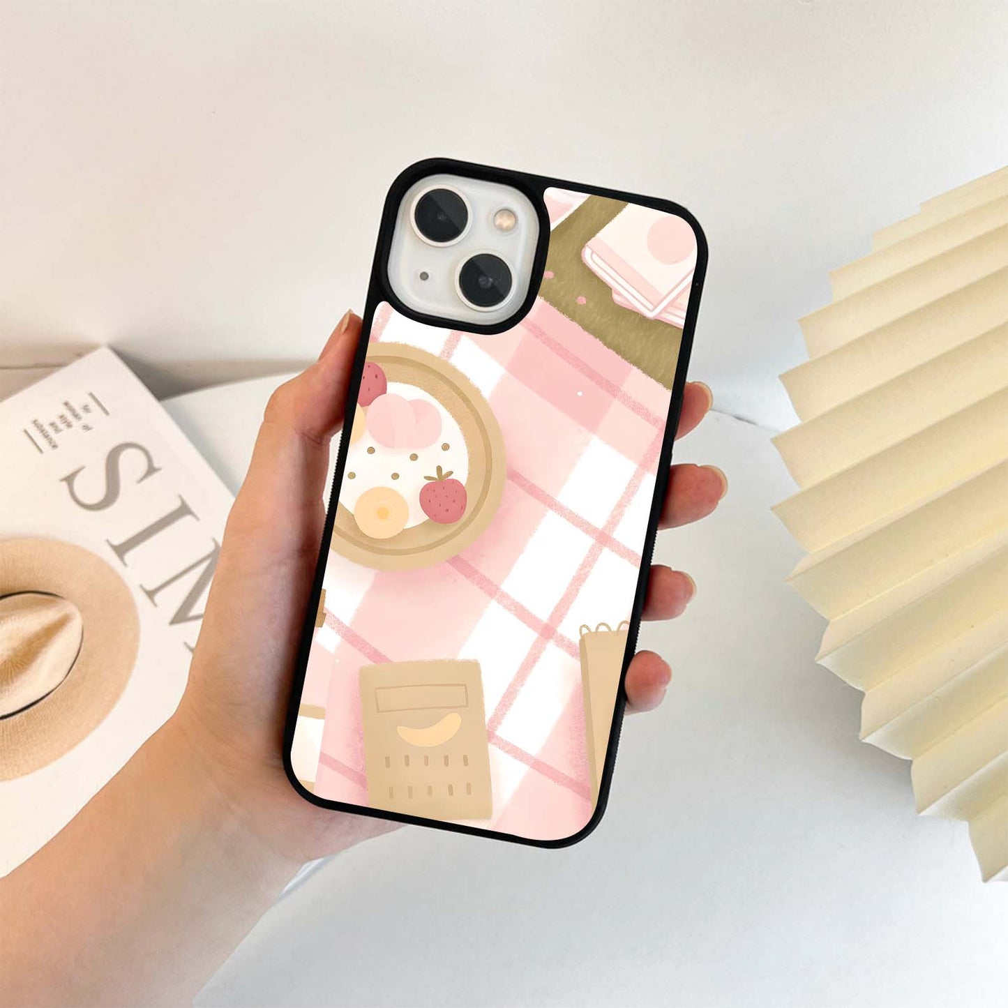 Pink Picnic Day Glass Case