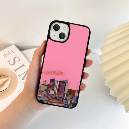 Pink Skyline Mood Glass Case