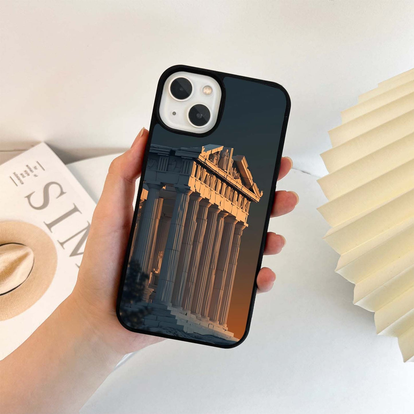 Sunlit Marble Grace  Glass Case