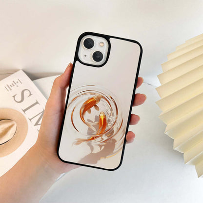 Twin Koi Whirl Glass Case