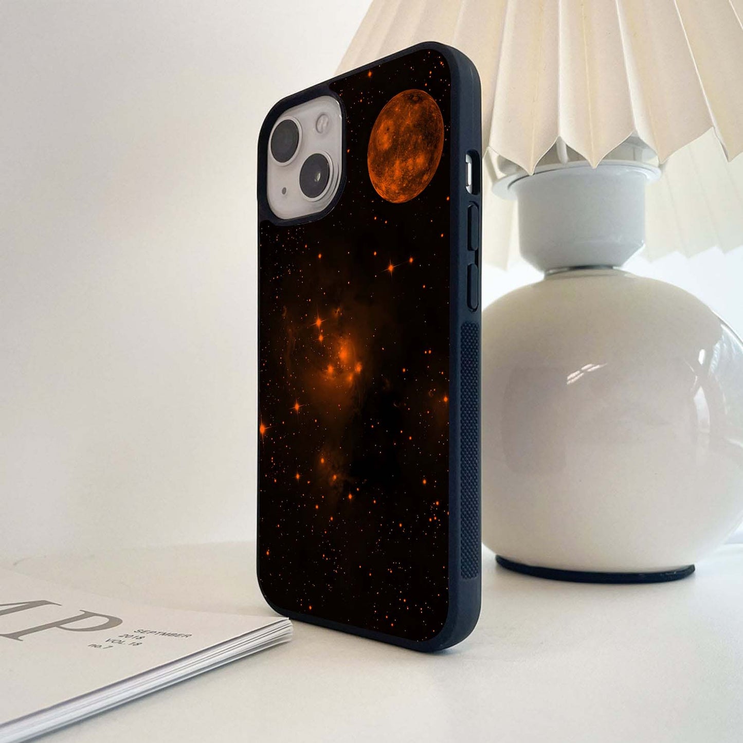 Amber Moon Sky Glass Case