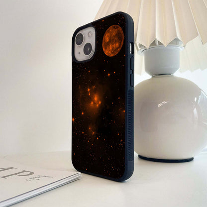 Amber Moon Sky Glass Case