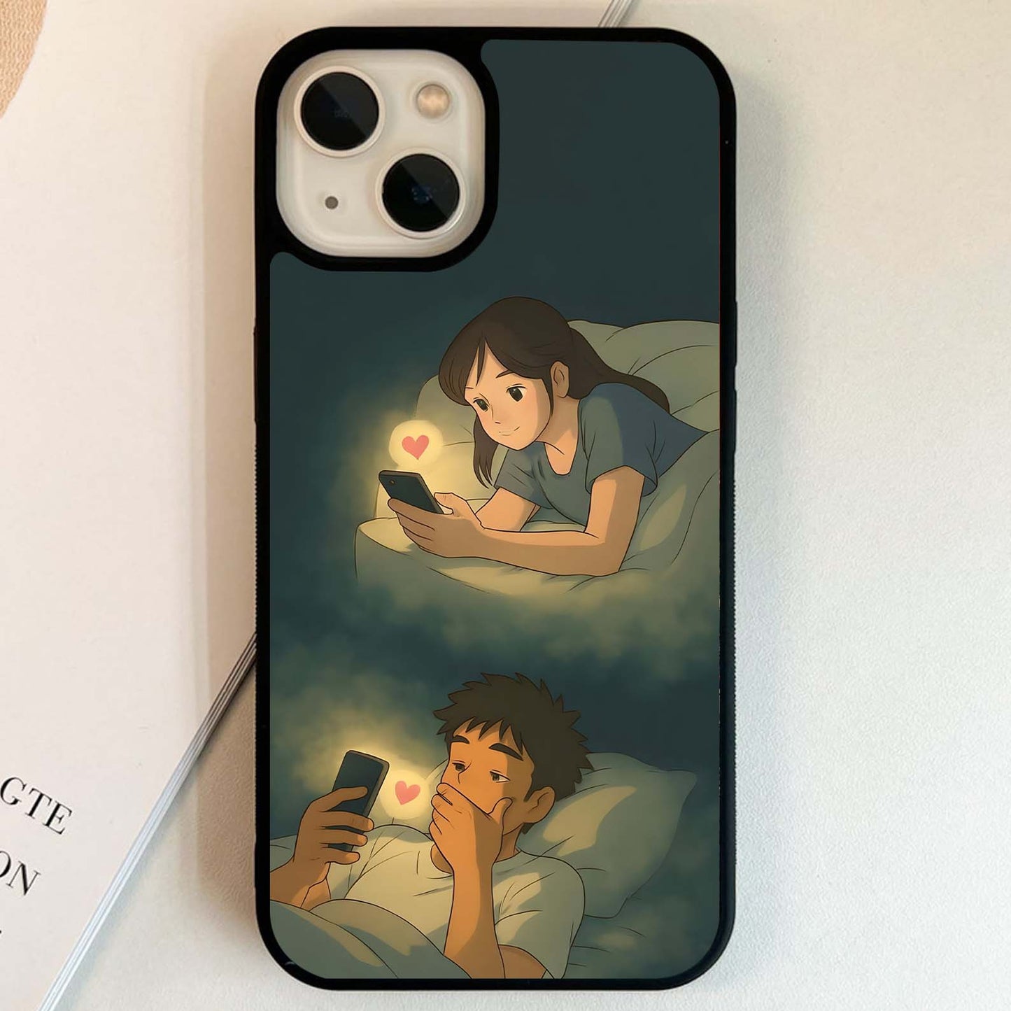 Midnight Love Couples Glass Case